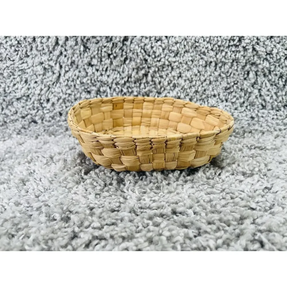 Wicker Basket Small Home Decor Any Room Farmhouse Style 3inX4inX6in Brown